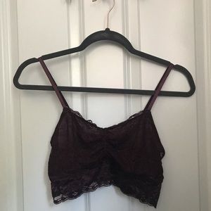 NWOT Trillium Maroon Plum Lace Bralette Zumiez